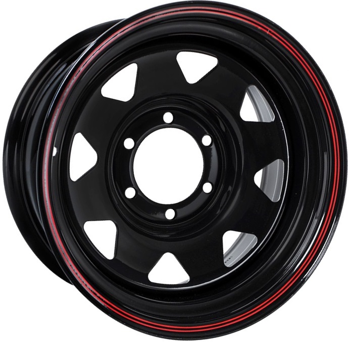 16    Grizzly     SW01  8.0*16 6*139.7 ET-20 D110.1  Shinning Black With 2 Red Line